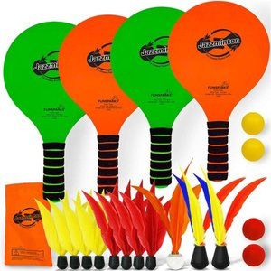 Paddle Game Select Double -4 Paddles 11 Birdies 4 Balls-A Must Have Racquet Game